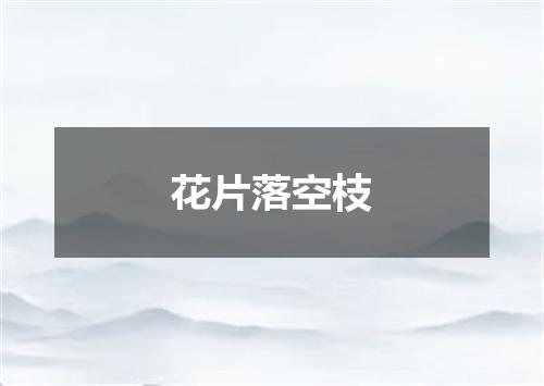 花片落空枝