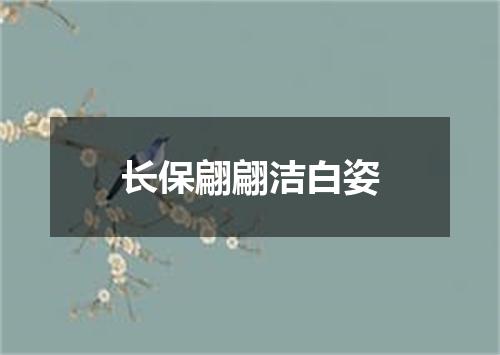 长保翩翩洁白姿