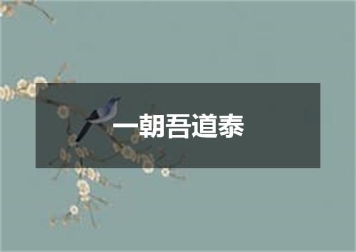 一朝吾道泰