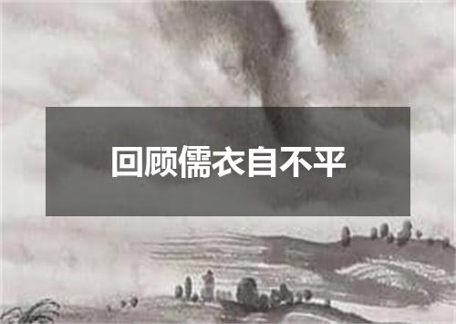 回顾儒衣自不平