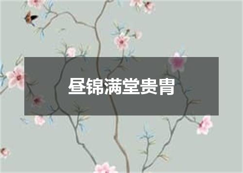 昼锦满堂贵胄