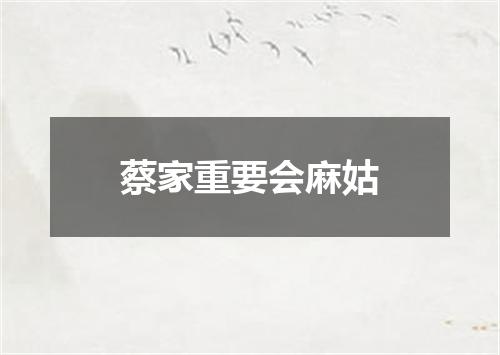 蔡家重要会麻姑