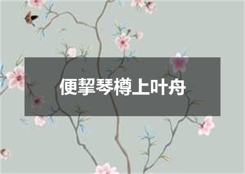 便挈琴樽上叶舟