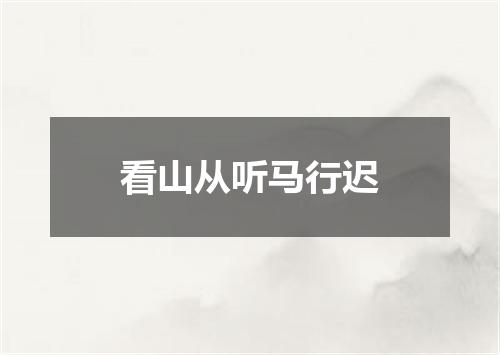 看山从听马行迟