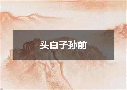 头白子孙前