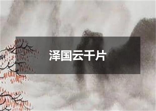 泽国云千片