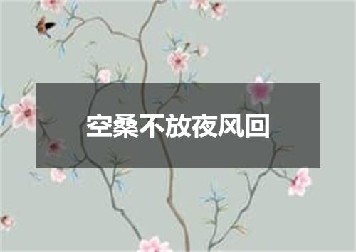 空桑不放夜风回