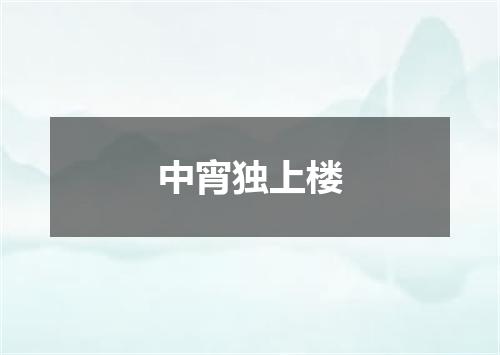 中宵独上楼