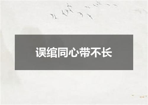 误绾同心带不长