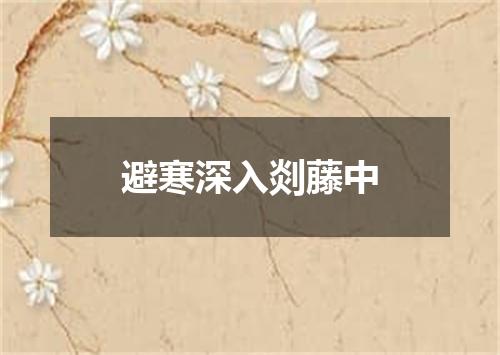 避寒深入剡藤中