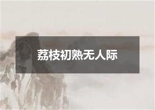 荔枝初熟无人际