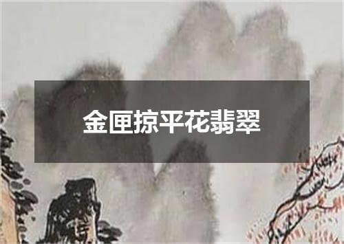 金匣掠平花翡翠