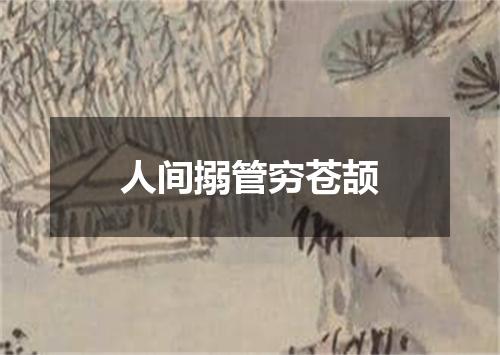 人间搦管穷苍颉