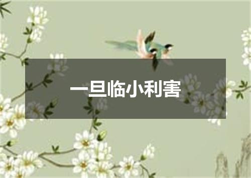 一旦临小利害
