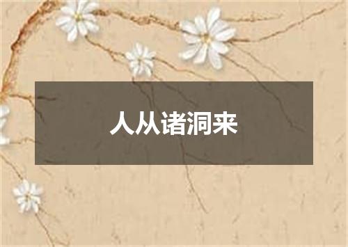 人从诸洞来