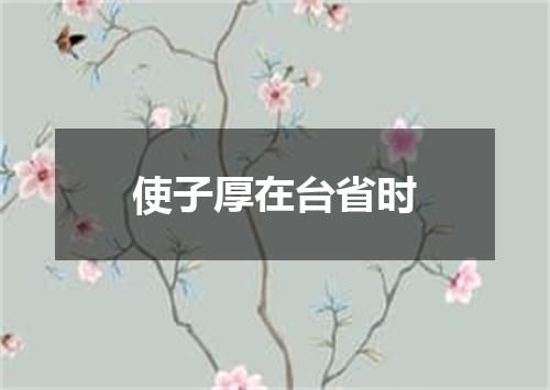 使子厚在台省时