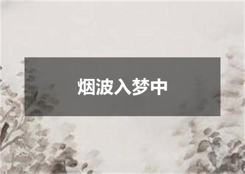 烟波入梦中