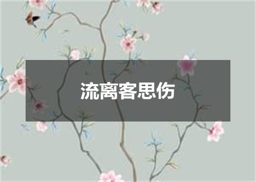 流离客思伤