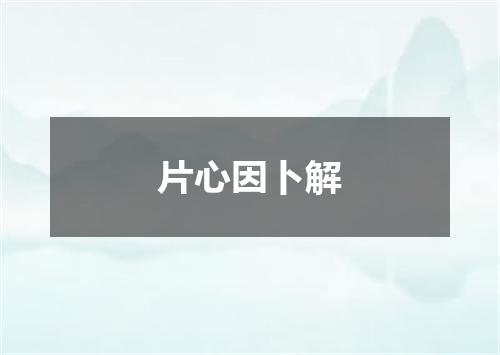 片心因卜解