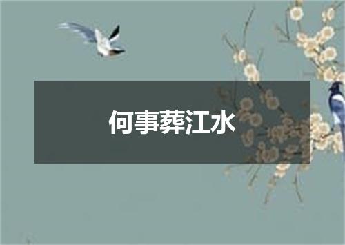 何事葬江水