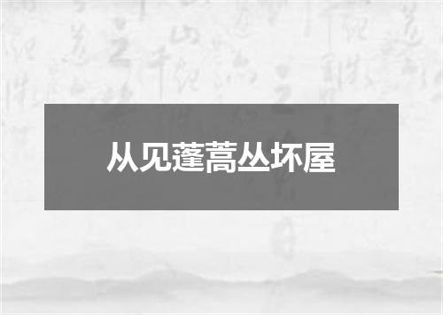 从见蓬蒿丛坏屋