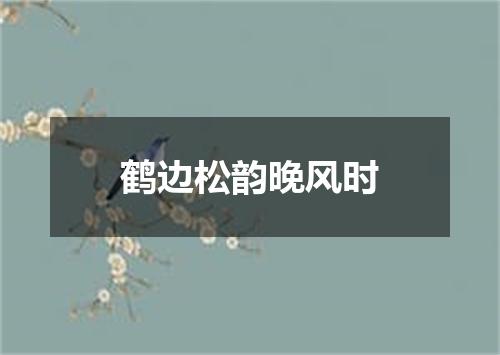 鹤边松韵晚风时
