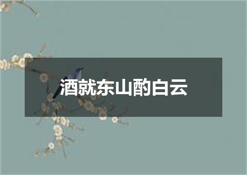 酒就东山酌白云