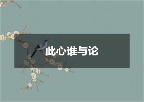 此心谁与论