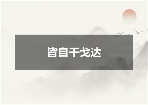 皆自干戈达
