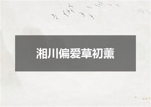 湘川偏爱草初薰