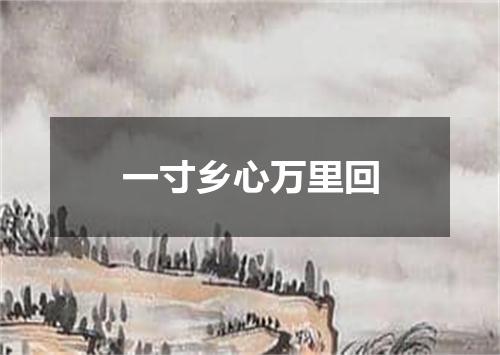 一寸乡心万里回