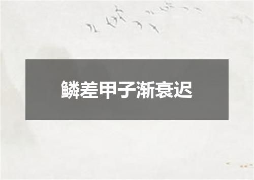 鳞差甲子渐衰迟