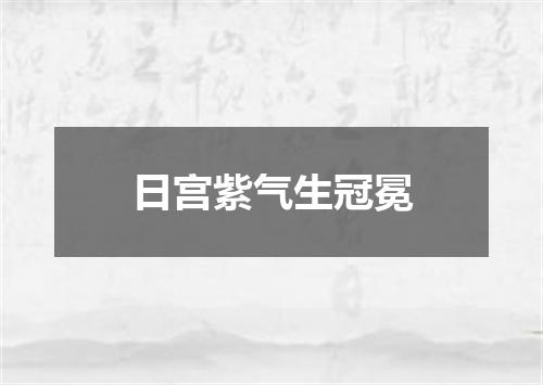 日宫紫气生冠冕