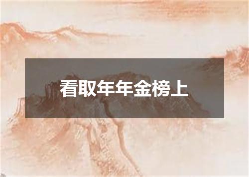 看取年年金榜上