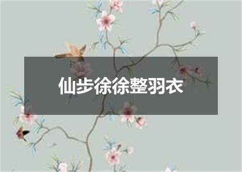 仙步徐徐整羽衣