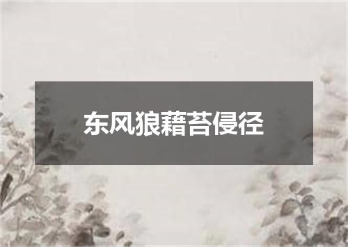 东风狼藉苔侵径