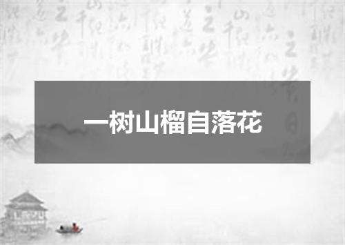 一树山榴自落花