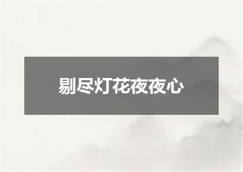 剔尽灯花夜夜心