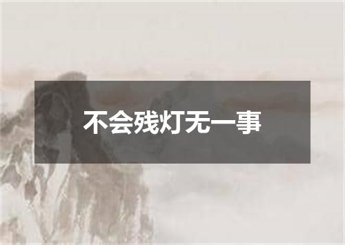 不会残灯无一事
