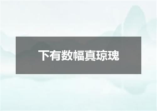 下有数幅真琼瑰