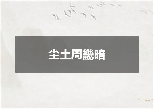 尘土周畿暗