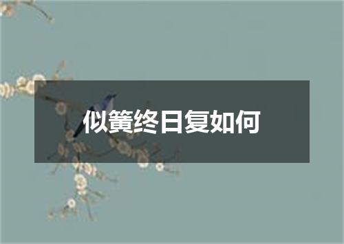 似簧终日复如何