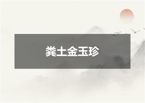 粪土金玉珍