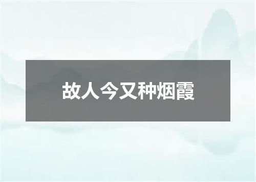 故人今又种烟霞