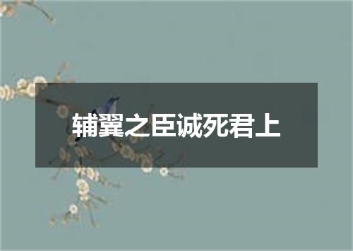 辅翼之臣诚死君上