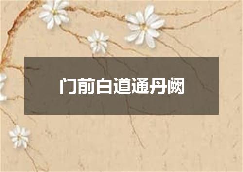 门前白道通丹阙