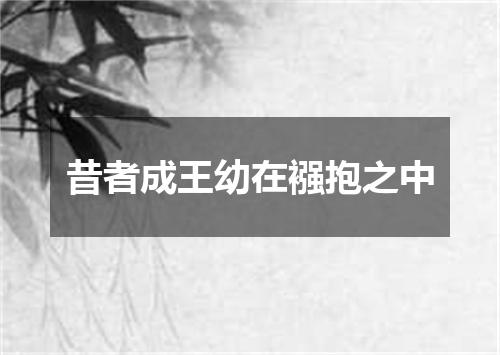 昔者成王幼在襁抱之中