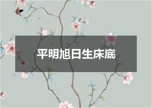 平明旭日生床底