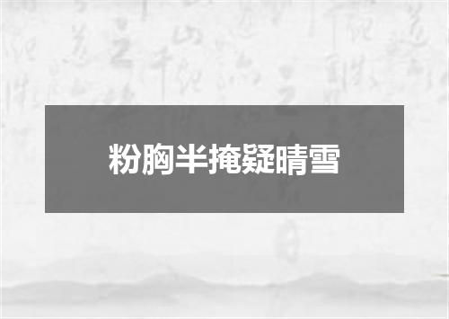 粉胸半掩疑晴雪