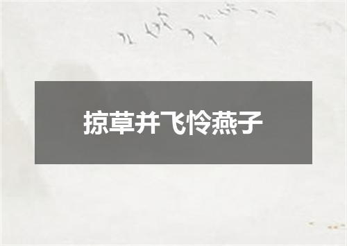 掠草并飞怜燕子